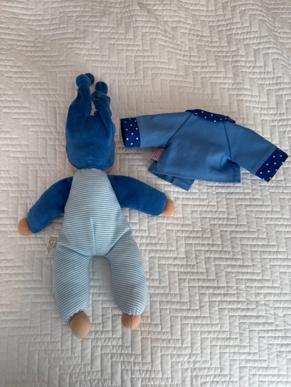 Kathe Kruse Blue Soft Cloth Baby Doll with Jacket - Plush Kids Toy - Picture 8 of 9